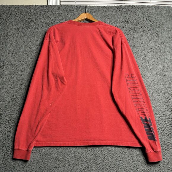 Vintage Y2K Nike Spell Out Size Large Long Sleeve T-Shirt Men’s Swoosh - Picture 11 of 14